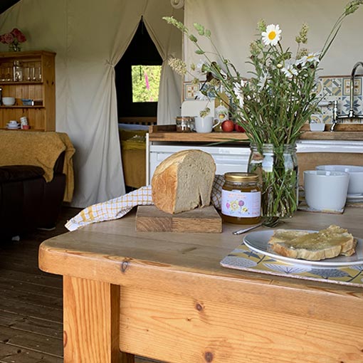 glamping holiday kitchen